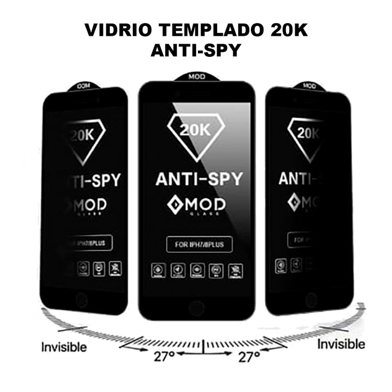 Mica para iPhone 6 Antiespía Black Edition 20K Antishock