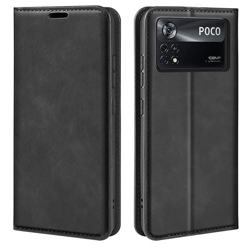 Funda para Xiaomi Poco X4 Pro 5G Flip Cover Negro Antishock