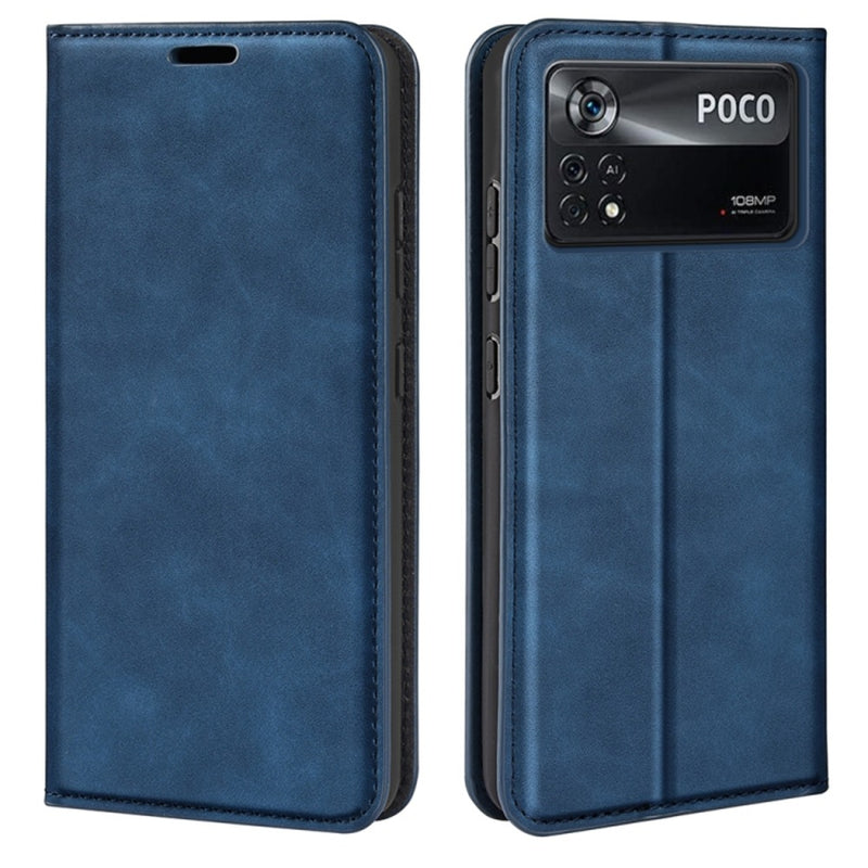 Funda para Xiaomi Poco X4 Pro 5G Flip Cover Azul Antishock