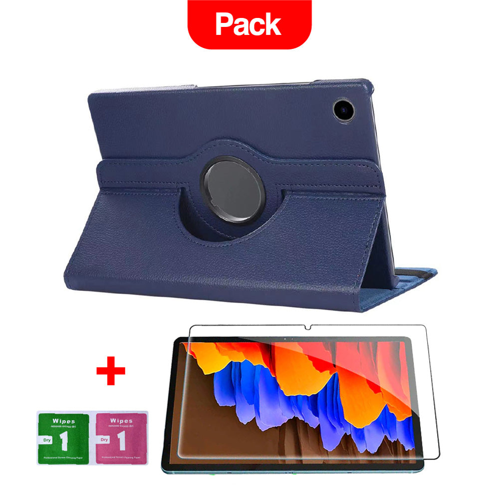 Combo Funda para Samsung Tab A8 2021 T295 360° Azul + Mica