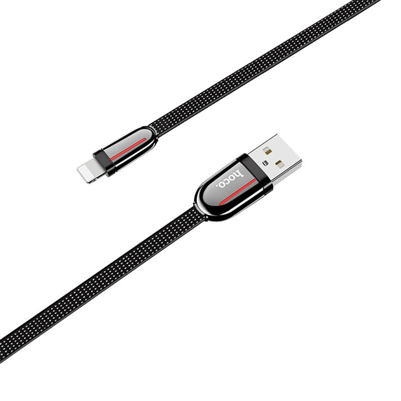 Cable USB a Lightning 1.2m Hoco U74 Negro De Alta Calidad