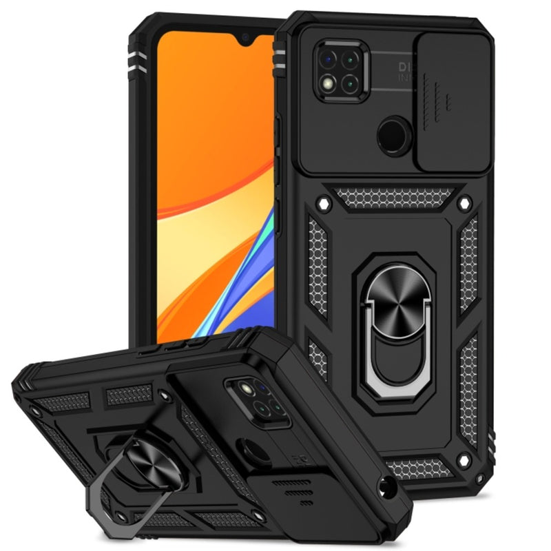 Funda para Xiaomi Redmi 10A Holder Protector Camara Negro